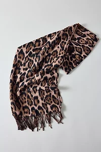 Leopard Pattern Woven Scarf