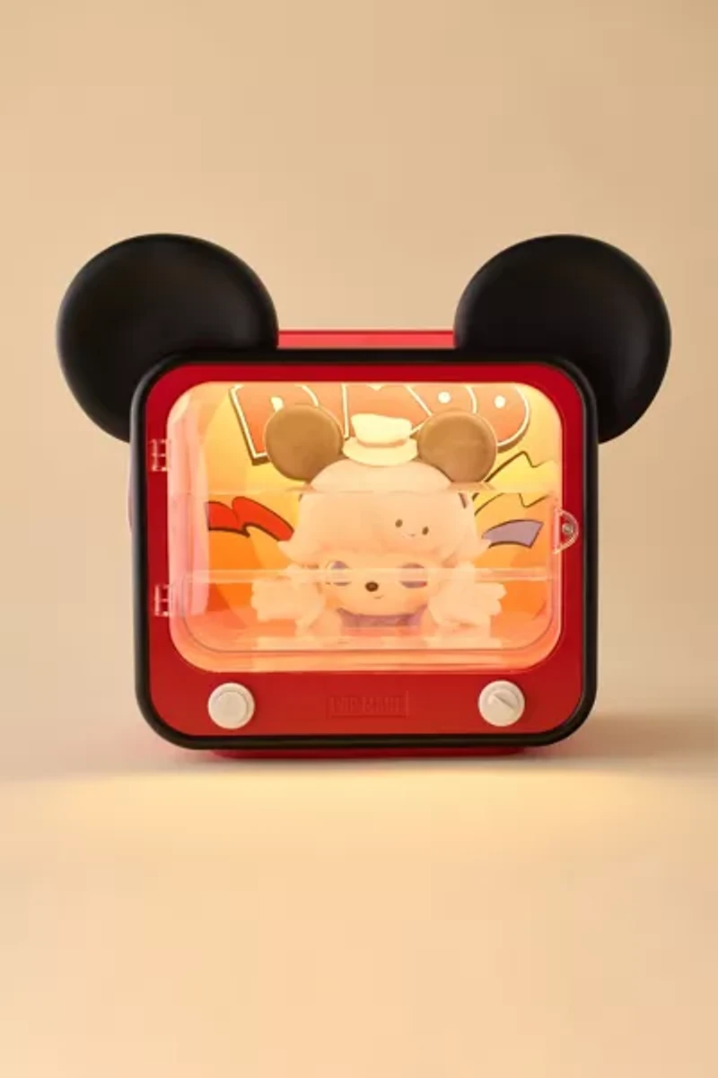 POP MART DIMOO WORLD X Disney Series TV Set Luminous Display Container