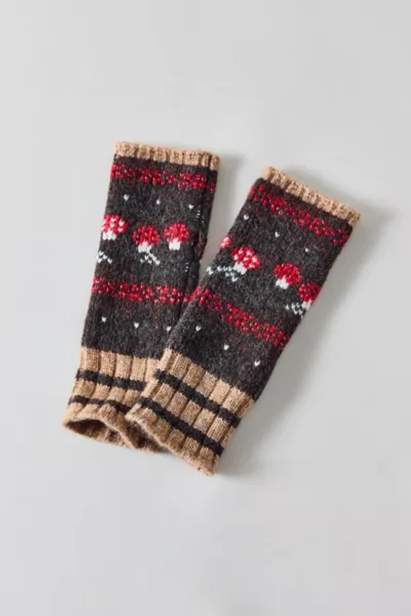Mushroom Pattern Fingerless Glove