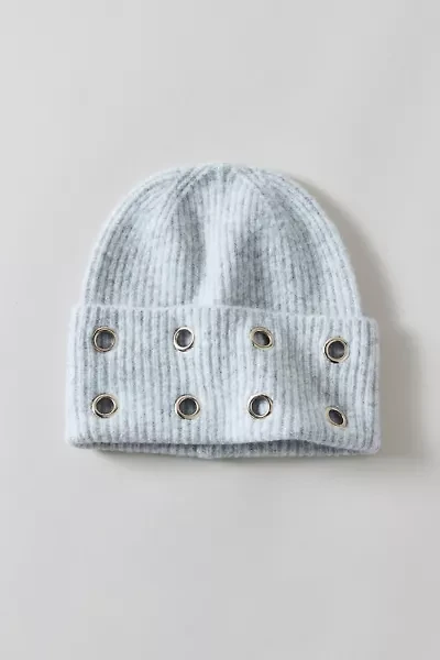 Grommet Ribbed Beanie
