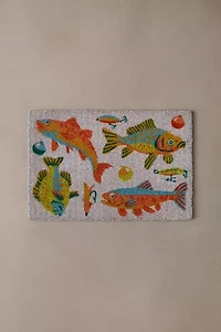 Fish Print Coir Doormat