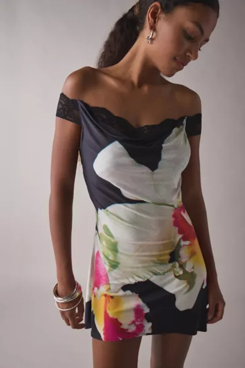 I.AM.GIA Theodora Orchid Off-The-Shoulder Mini Dress