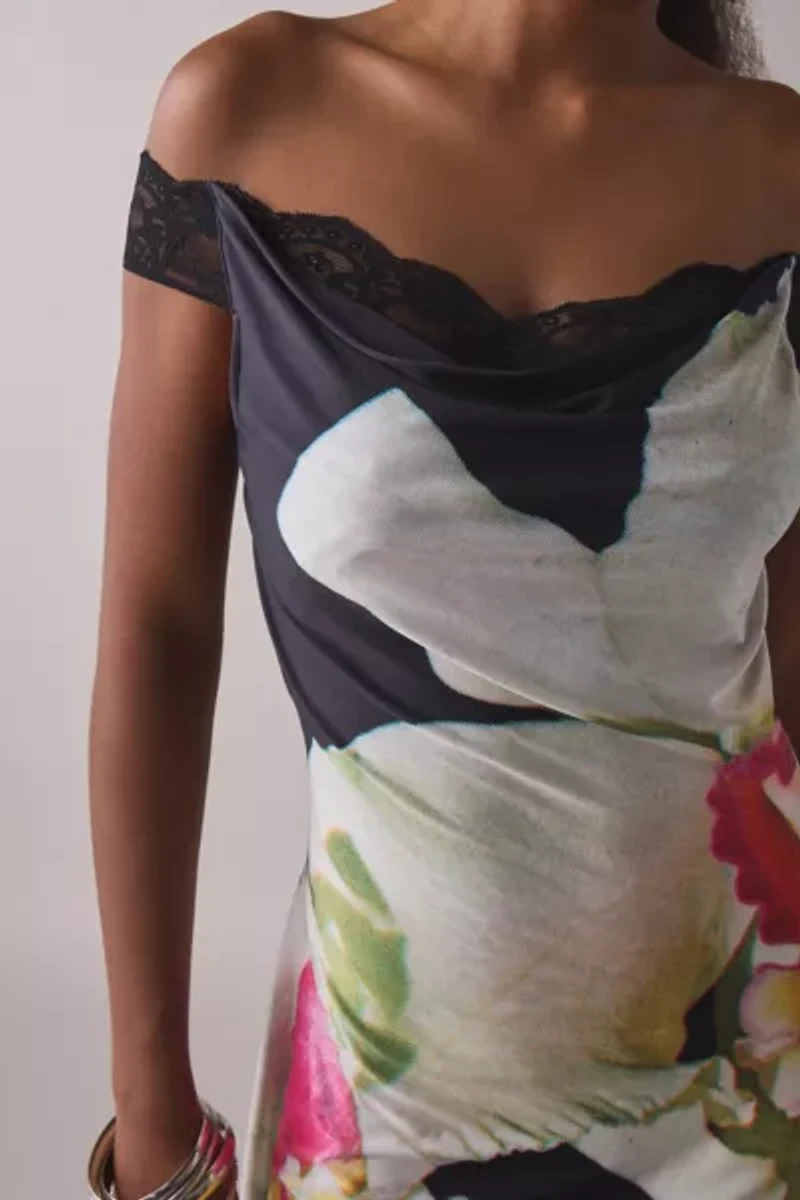 I.AM.GIA Theodora Orchid Off-The-Shoulder Mini Dress