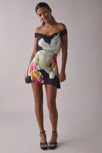 I.AM.GIA Theodora Orchid Off-The-Shoulder Mini Dress