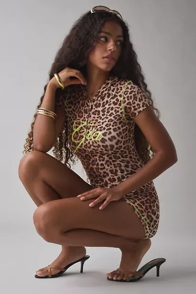 I.AM.GIA Blare Short Sleeve Zip-Front Romper