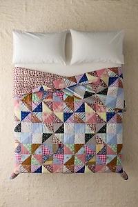 ReMADE By UO Remnants Patchwork Pinwheel Reversible Quilt