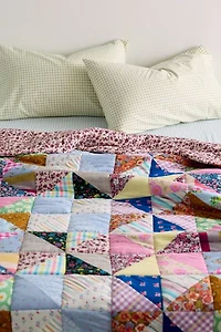 ReMADE By UO Remnants Patchwork Pinwheel Reversible Quilt