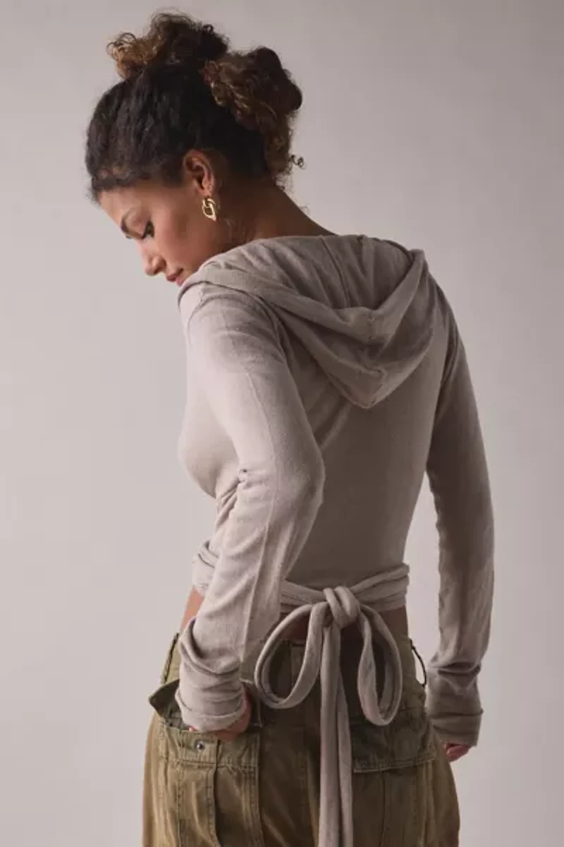 I.AM.GIA. Irina Hooded Wrap Knit Top