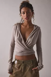 I.AM.GIA. Irina Hooded Wrap Knit Top