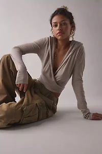 I.AM.GIA. Irina Hooded Wrap Knit Top