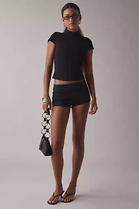 I.AM.GIA. Isela Mockneck Short Sleeve Crop Top