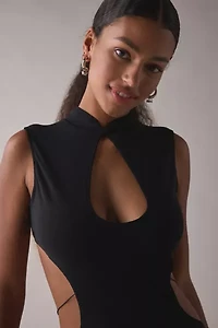 I.AM.GIA. Larissa Keyhole Strappy Open-Back Bodycon Mini Dress