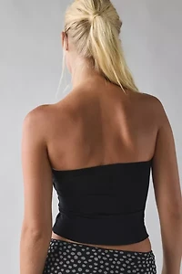 UO Iris Ruched Tie-Front Flyaway Tube Top