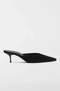 Schutz Julie Suede Kitten Heel Mule