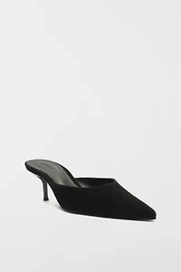 Schutz Julie Suede Kitten Heel Mule