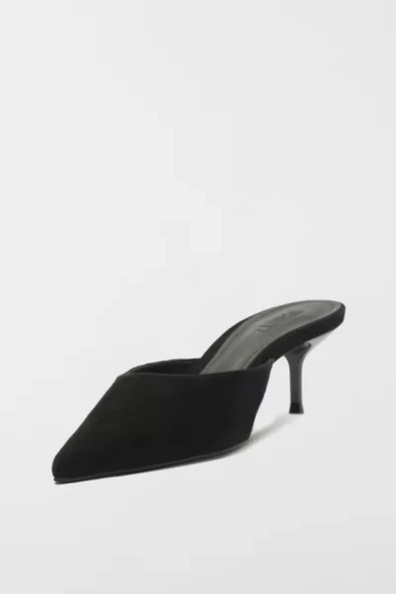 Schutz Julie Suede Kitten Heel Mule