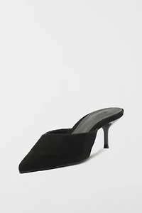 Schutz Julie Suede Kitten Heel Mule