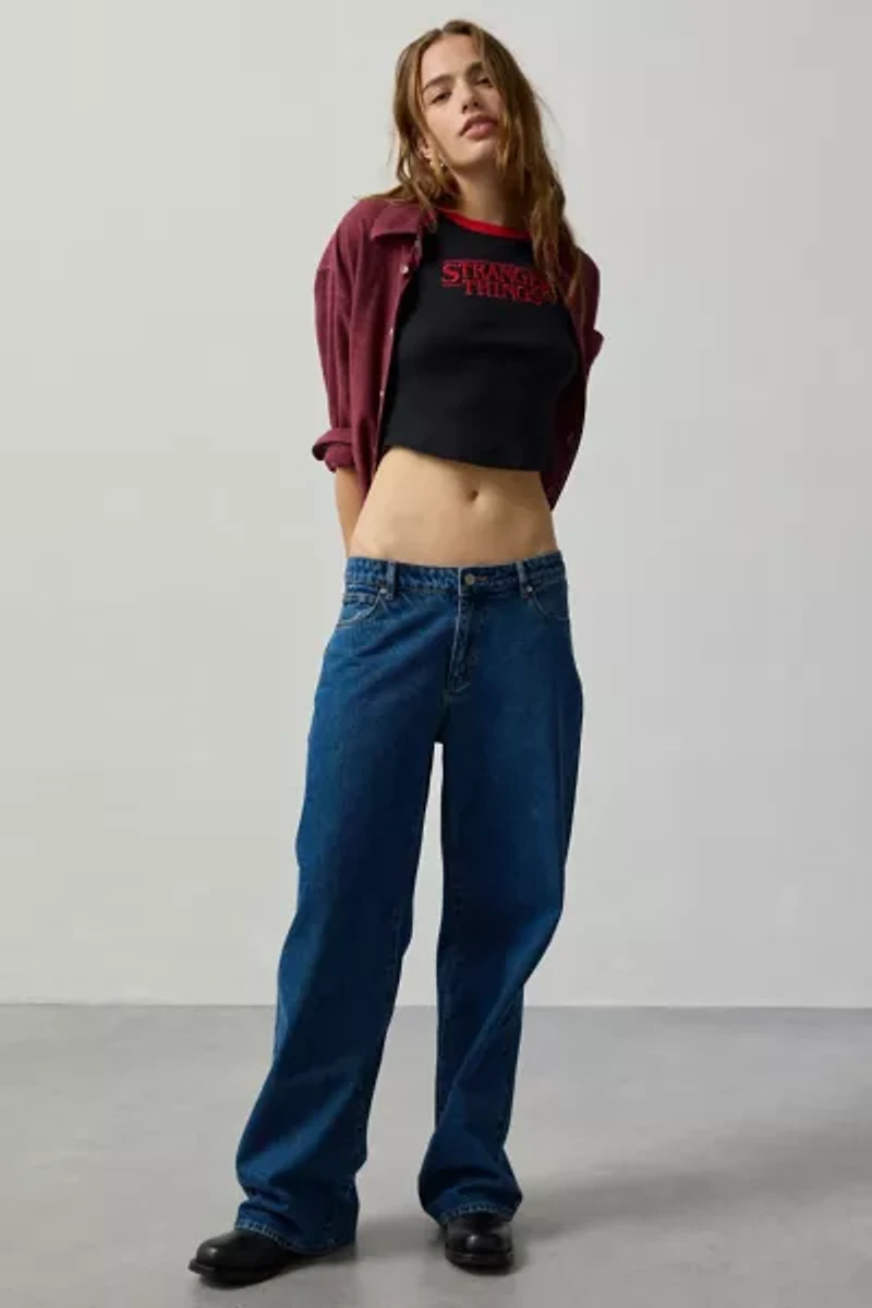 Stranger Things Graphic Raglan Short Sleeve Baby Tee