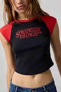 Stranger Things Graphic Raglan Short Sleeve Baby Tee