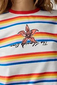 Stranger Things The Upside Down Graphic Striped Slim Tee