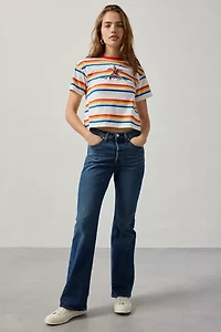 Stranger Things The Upside Down Graphic Striped Slim Tee