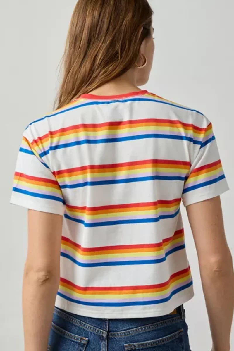 Stranger Things The Upside Down Graphic Striped Slim Tee