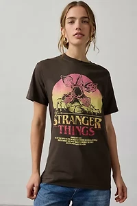 Stranger Things Graphic Vintage Washed Oversized Tee