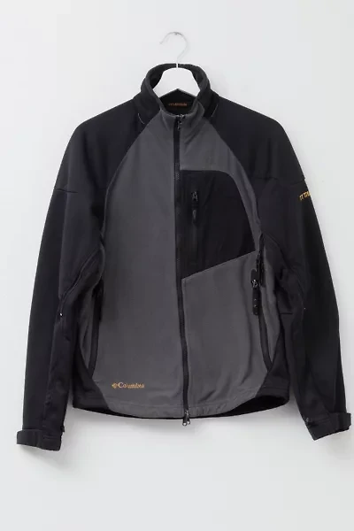 Vintage 1990s Columbia Titanium Technical Full Zip Black Gray Fleece