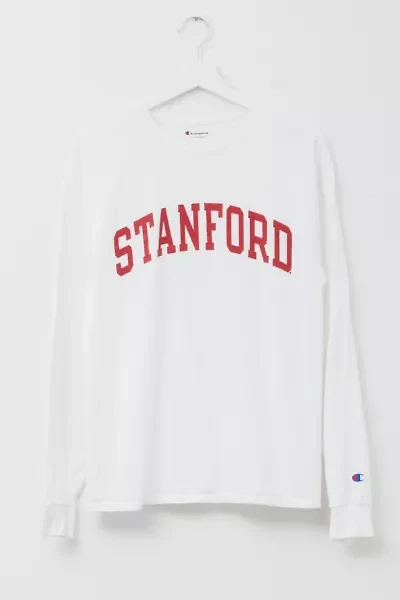 Vintage Y2K Stanford University Champion White Long Sleeve T-Shirt