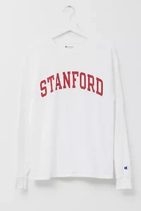 Vintage Y2K Stanford University Champion White Long Sleeve T-Shirt