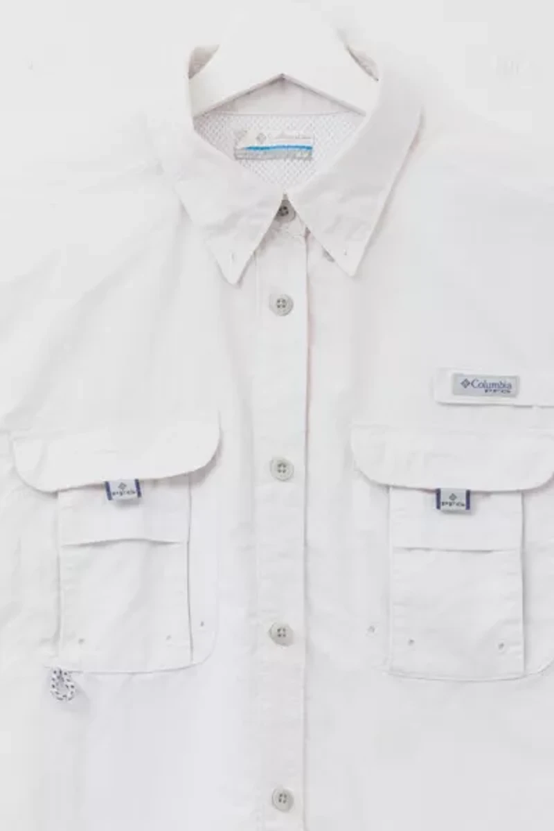 Vintage Y2K Columbia PFG White Button Up Active Shirt
