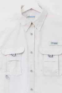 Vintage Y2K Columbia PFG White Button Up Active Shirt