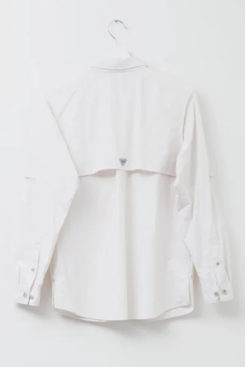 Vintage Y2K Columbia PFG White Button Up Active Shirt