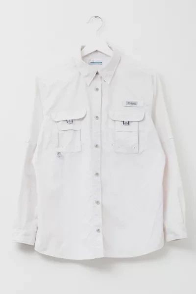 Vintage Y2K Columbia PFG White Button Up Active Shirt