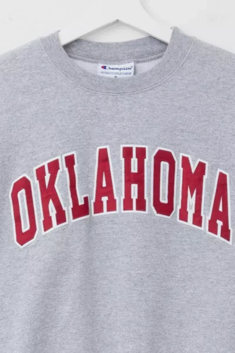 Vintage Y2K Oklahoma Champion Spell Out Crewneck Sweatshirt