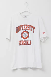 Vintage 1990s University of Virginia White Graphic T-Shirt