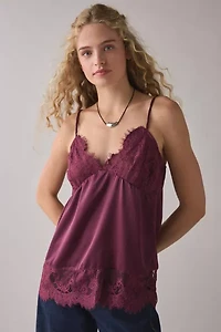 UO Faye Eyelash Lace Trim Cami