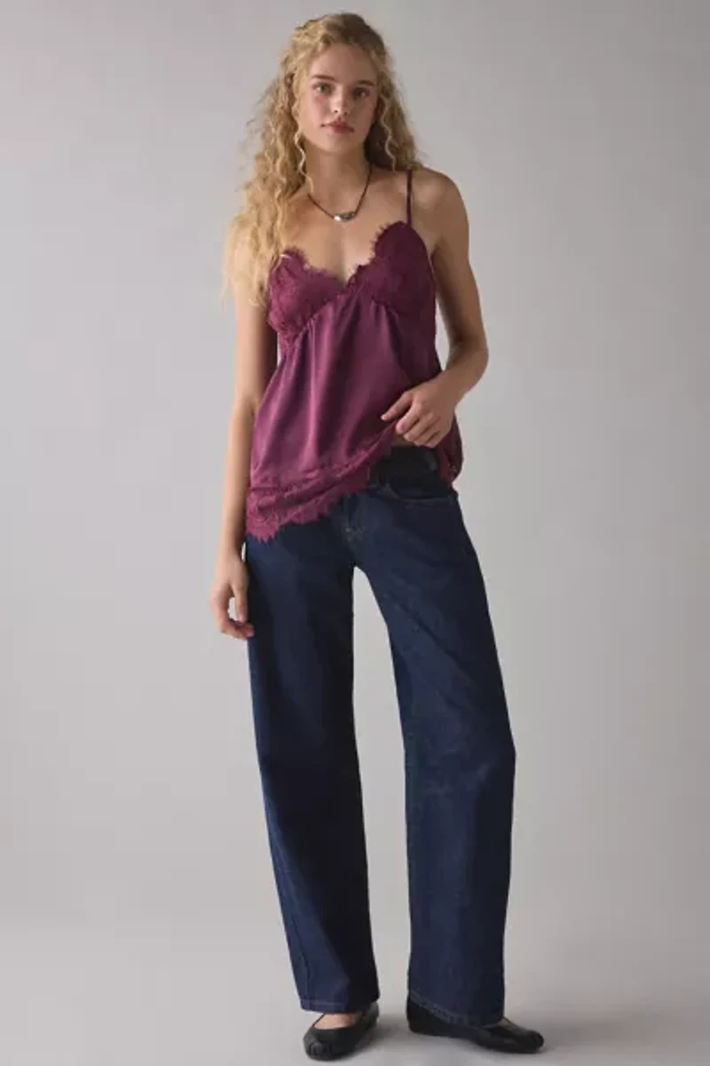 UO Faye Eyelash Lace Trim Cami