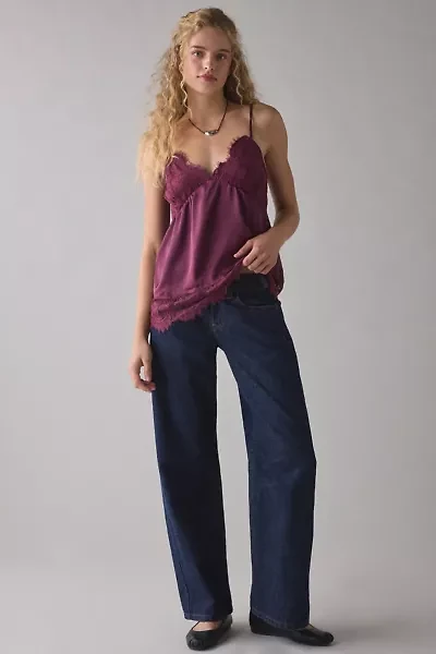 UO Faye Eyelash Lace Trim Cami