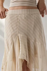 Kimchi Blue Aurellia Asymmetrical Hanky Hem Midi Skirt