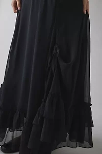 Kimchi Blue My Sweet Asymmetrical Ruffle Low-Rise Maxi Skirt