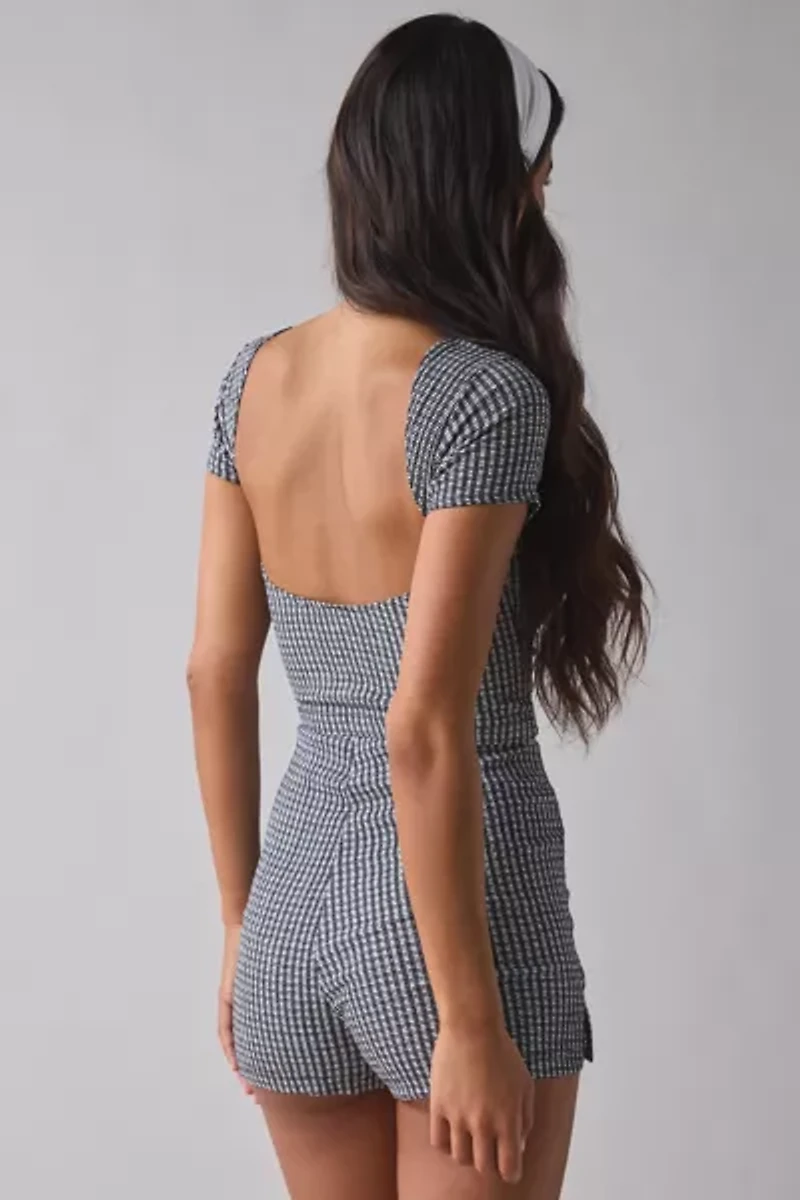 UO Pepper Gingham Crop Top + Micro Short 2-Piece Set