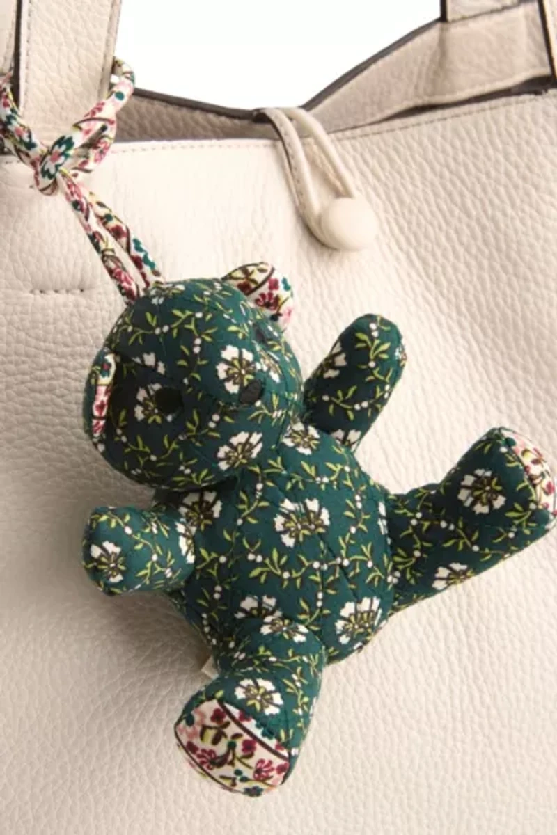 Vera Bradley Quilted Cotton Bitty Bear Bag Charm