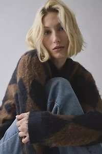 Daisy Street Darie Diamond Brushed Knit Sweater