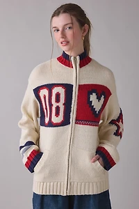 Daisy Street Beau Zip-Up Oversized Cardigan
