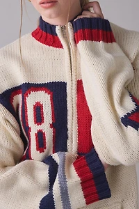 Daisy Street Beau Zip-Up Oversized Cardigan