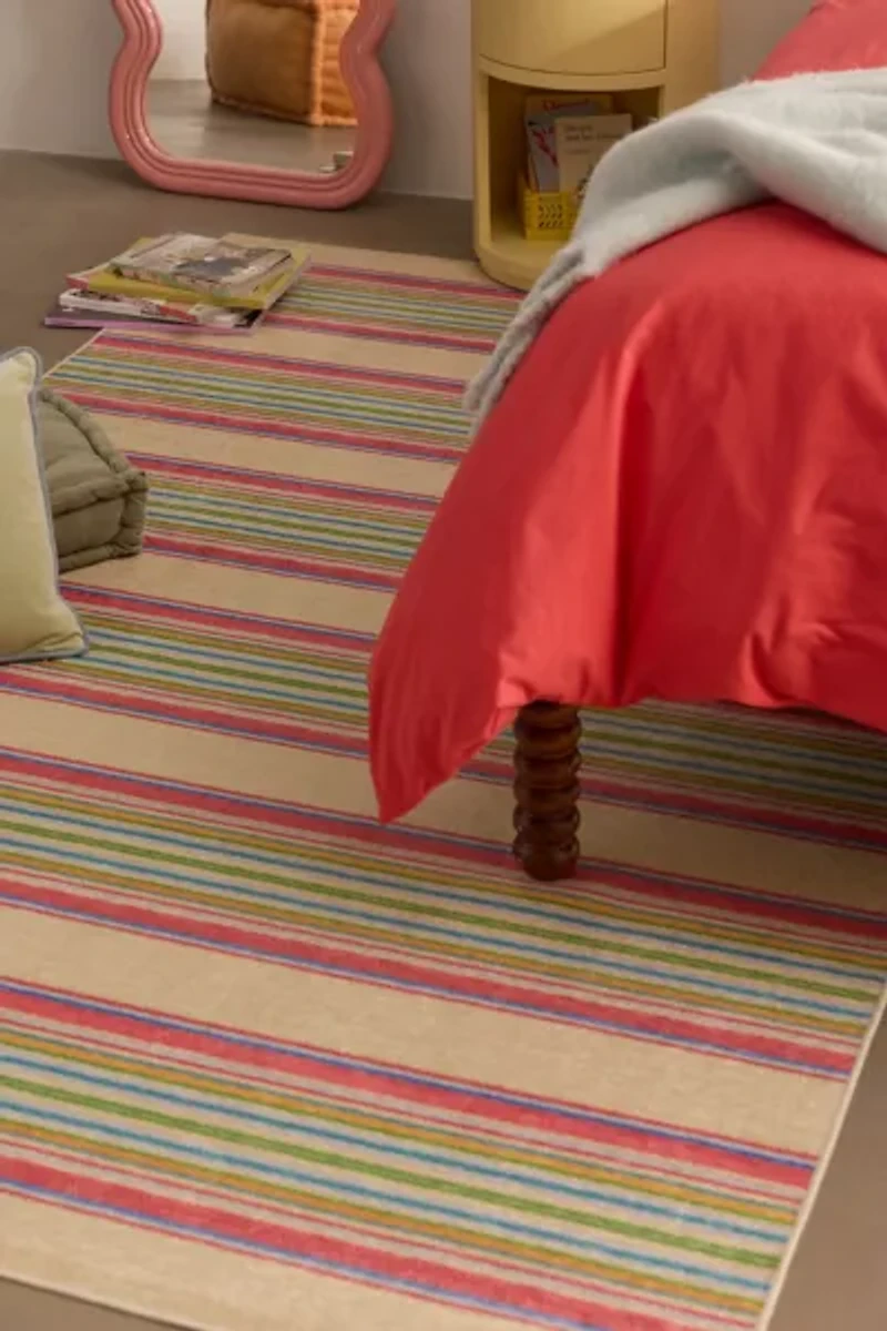 Cady Striped Washable Rug