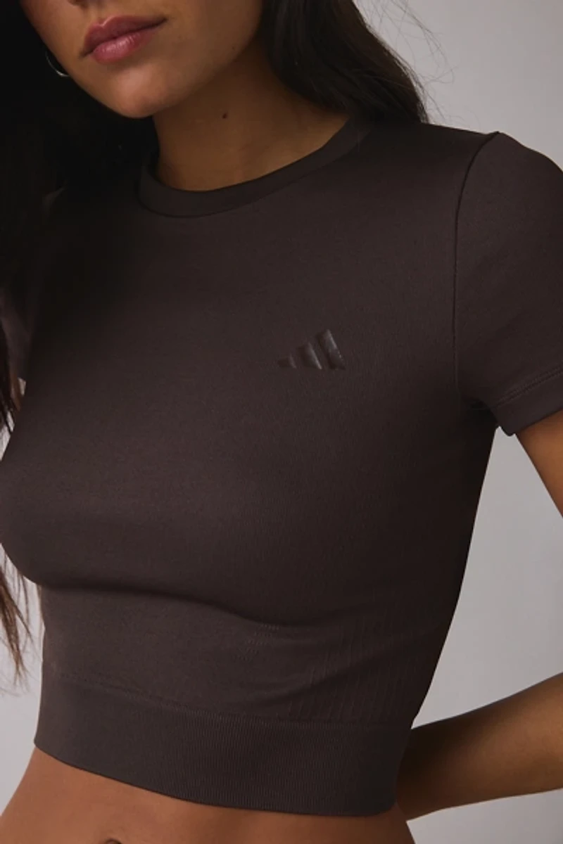 adidas Workout Essentials Ribbed Knit Baby Tee