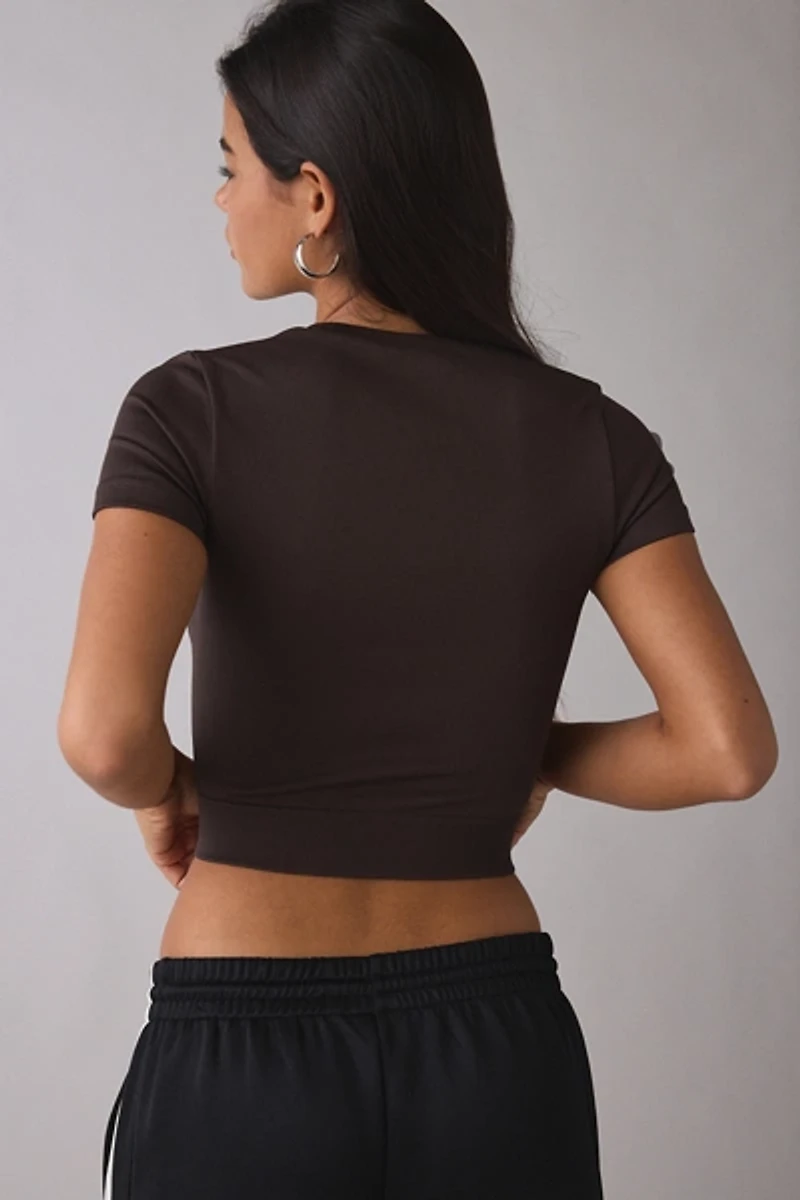 adidas Workout Essentials Ribbed Knit Baby Tee