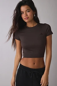 adidas Workout Essentials Ribbed Knit Baby Tee